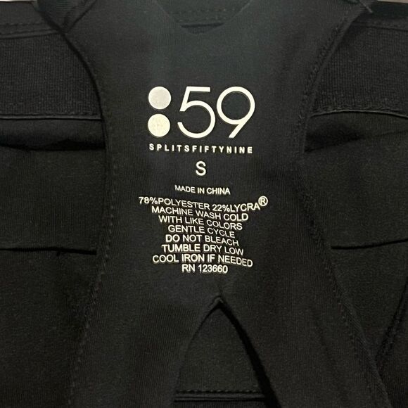 Addison Bay Gather Adjustable Straps Sports Bra Black Gray Size Small - Picture 4 of 4